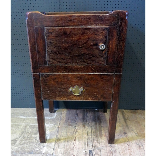 1455A - A Georgian Oak Pot Cupboard