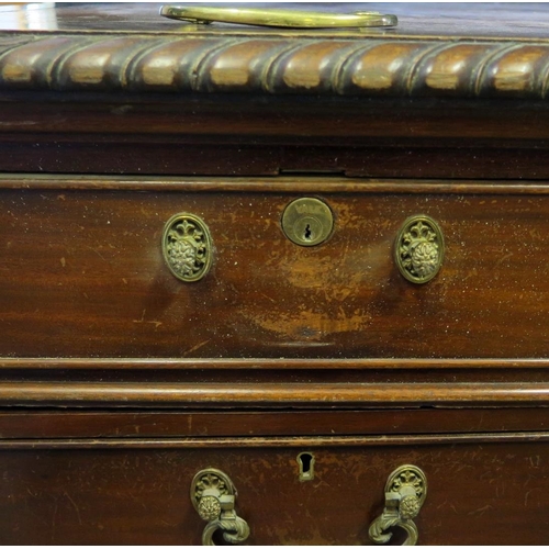 1463 - A Heaton Tabb & Co. Mahogany Partner's Desk Partner's Desk with gadrooned top and ball and claw feet... 