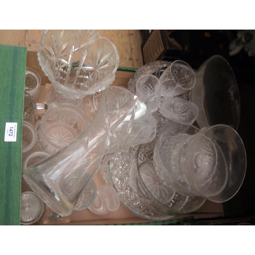 1472 - A Box of Cut Crystal and other Glassware