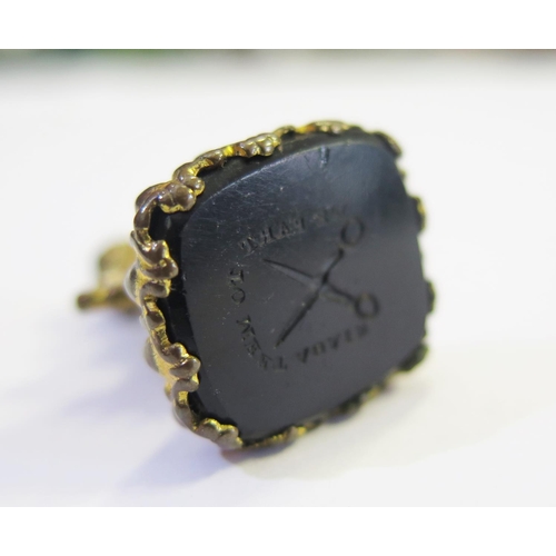 301 - A 19th Century Black Onyx Seal 'WE PART TO MEET AGAIN', one other seal, swivel fob and other oddment... 