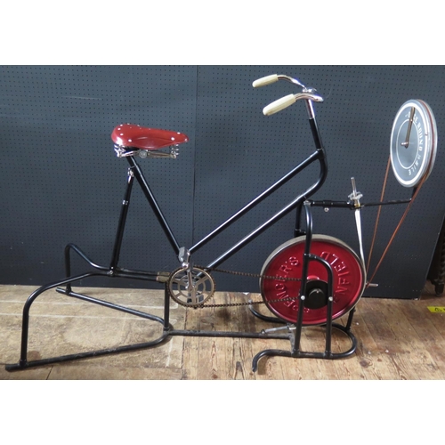 1421 - A Spencer, Heath & George Ltd. Exercise Bike with adjustable tension cast iron flywheel. Manufacture... 