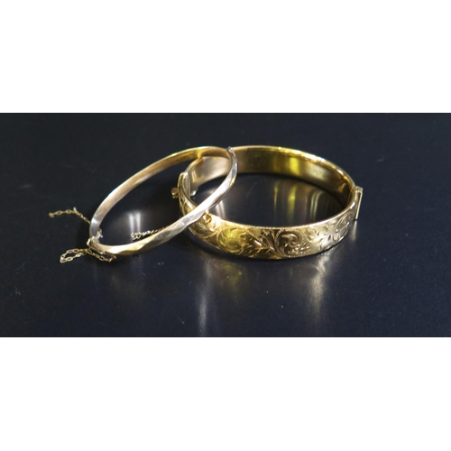 163 - Two Rolled Gold Hinged Bangles