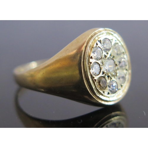 181 - A 9ct Gold and White Stone Set Ring, size Q, 3g