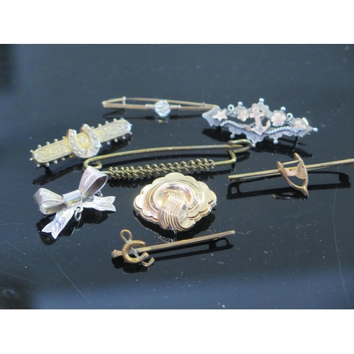 299 - Two Hallmarked Silver Brooches and six others