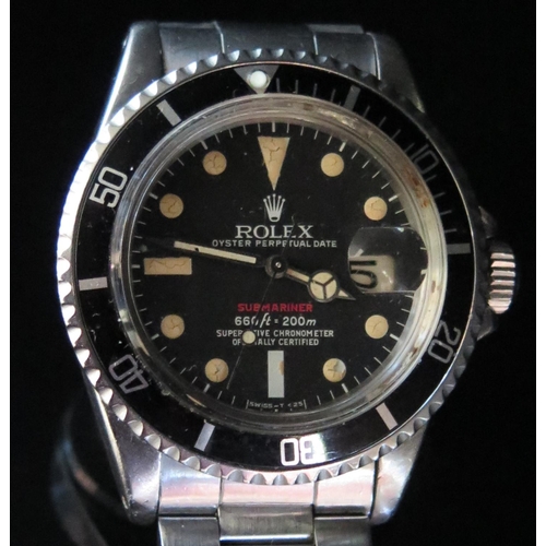 393a - A ROLEX Gent's Submariner with original bracelet, ref: 1680, 1970's, bracelet stamped 501 93150, box... 