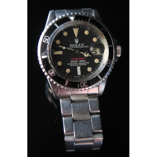 393a - A ROLEX Gent's Submariner with original bracelet, ref: 1680, 1970's, bracelet stamped 501 93150, box... 