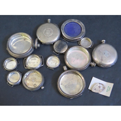 398 - A Collection of Silver Watch Cases etc.