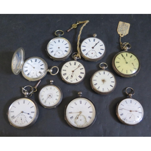 400 - Ten Silver Cased Pocket / Fob Watches