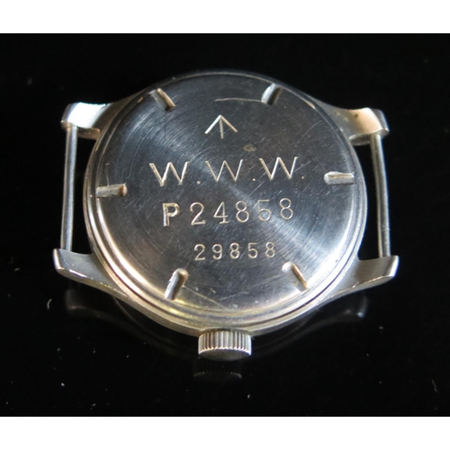 403 - A 1940's CYMA Military Wristwatch _ One of The DIRTY DOZEN _ Case back and inner back of case stampe... 