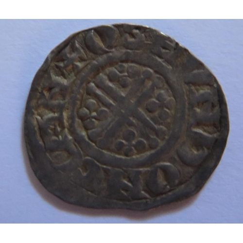 483 - A King John Hammered Silver Short Cross Penny