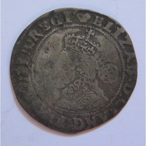 497 - An Elizabeth I Hammered Silver Sixpence 1587