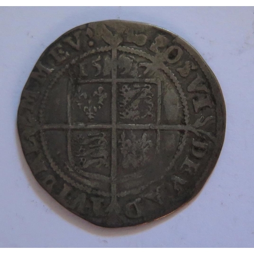 497 - An Elizabeth I Hammered Silver Sixpence 1587