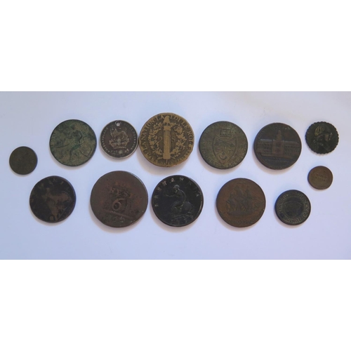 501 - A Collection of Tokens including Chronobane 1789 half penny, Peace & Plenty 1793 half penny, Edinbur... 