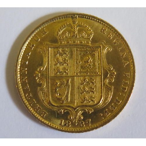 515 - A Victorian Gold Half Sovereign 1887