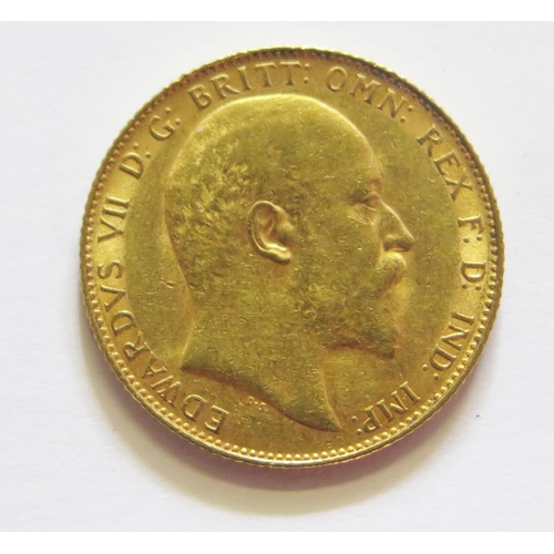 521 - An Edward VII Gold Sovereign, 1908