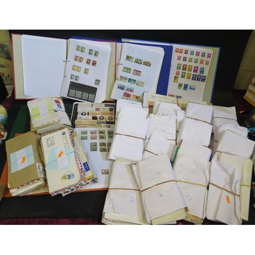 527 - A Large Collection of World Stamps including British Colonial, Sri Lanka, India States, Sierra Leone... 