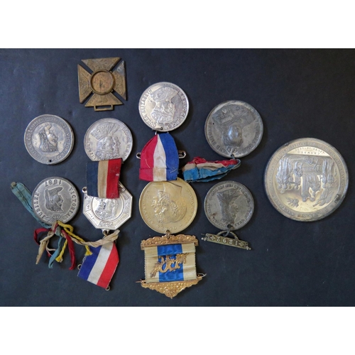 531 - A Collection of Victorian and Later Commemorative Medallions including a rare Victorian Coronation m... 