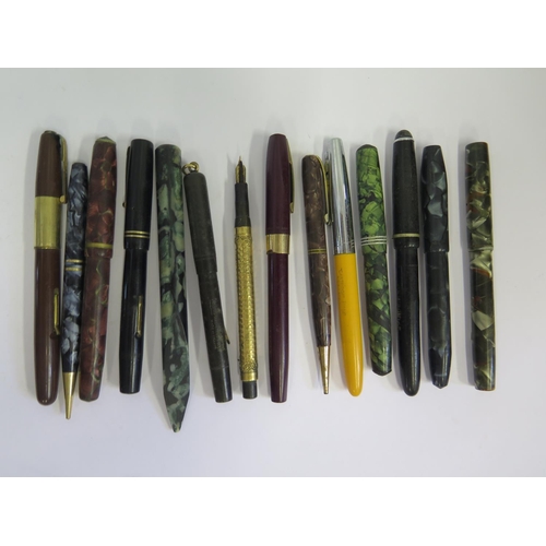 578 - A Collection of Fountain Pens including Watermans, Conway Stewart, Sheaffer, Swan, Burnham, etc.