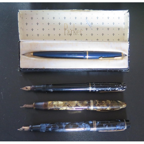 588 - The 'UNIQUE' Fountain Pen, Croxley, Swan and Parker ballpoint