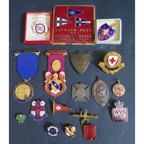 595 - A Selection of Enamel Badges including WVS and RNLI