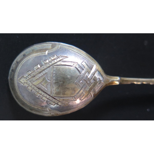 674 - A Russian Silver Teaspoon, 17g