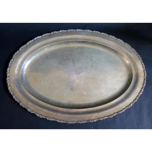 749A - An Egyptian .900 Silver Oval Tray, 57cm, c. 1850g