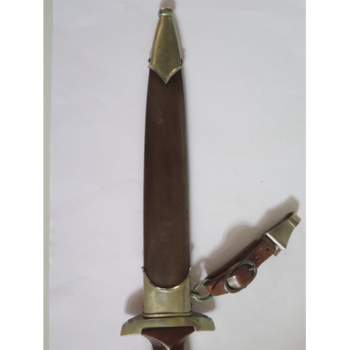 768 - A WWII German SA Dagger by G. Felix with hanger, guard marked Ha, possible ground Rohm