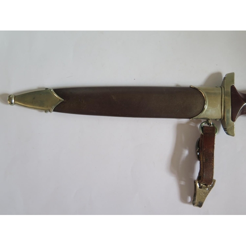 768 - A WWII German SA Dagger by G. Felix with hanger, guard marked Ha, possible ground Rohm