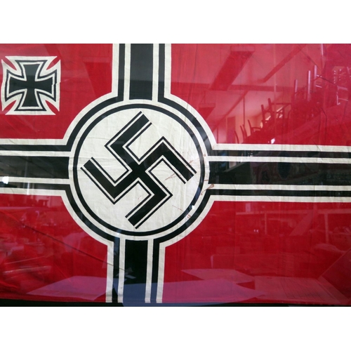 777 - A WWII German Kriegsmarine Framed Flotilla / Group Pennant Flag (Flotillenstander)