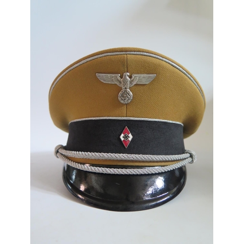 779 - A WWII German Hitler Youth High Leader Officer's Cap (silver braid) by Carl Derwig Berlin