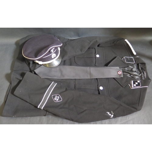 797F - A Reproduction WWII German WW2 Allgemeine SS Tunic with cap