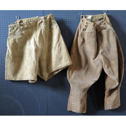 799A - A Pair of Women's Land Army Plus Fours with Redman Bros. label and pair of shots (label missing)