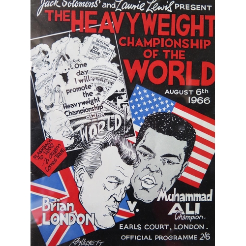 839 - A 1966 Brian London V Muhammad Ali Heavyweight Championship Programme, 25 x 19cm, F & G