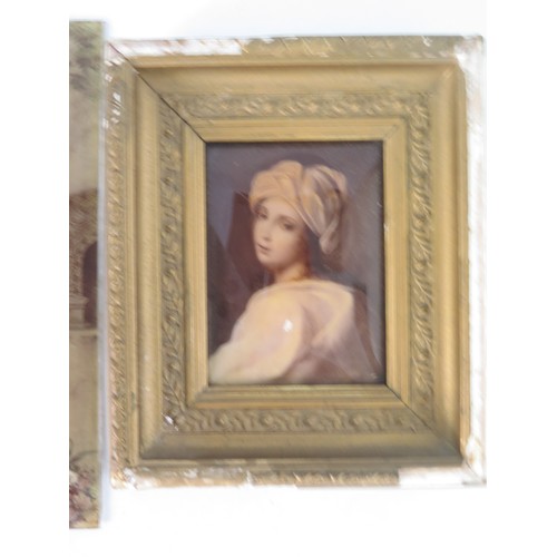 843a - Two 19th Century Reserve Paintings On Glass Largest 27 (h) x 18(w) Signed Hera Coomans,Paris 1883??