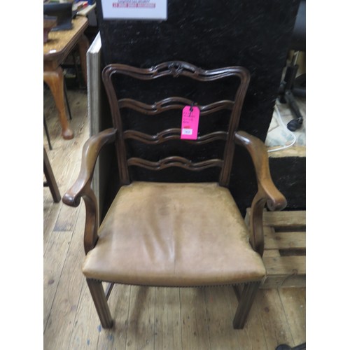 1433 - A Set of Five REH Kennedy Ltd. Mahogany Ladder Back Chairs including Two Carvers as found in their 2... 