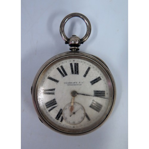 361 - A Skarratt & Co. of Worcester Key Wound Pocket Watch, Birmingham 1894, running