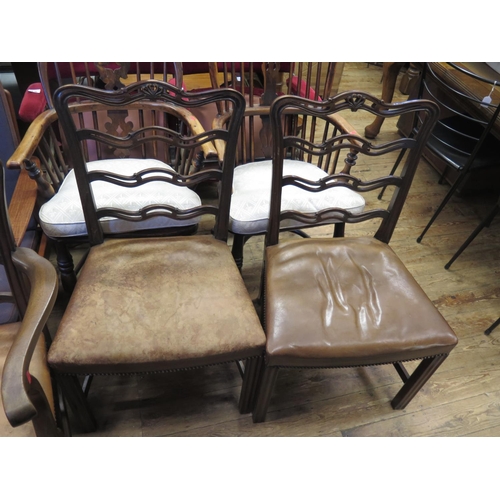 1433 - A Set of Five REH Kennedy Ltd. Mahogany Ladder Back Chairs including Two Carvers as found in their 2... 