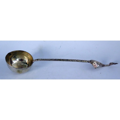 656a - A burmese White Metal Ladle