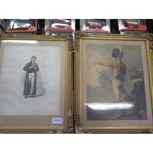 826 - A Selection of Framed and Glazed Engravings and Prints including C19th French fashion prints