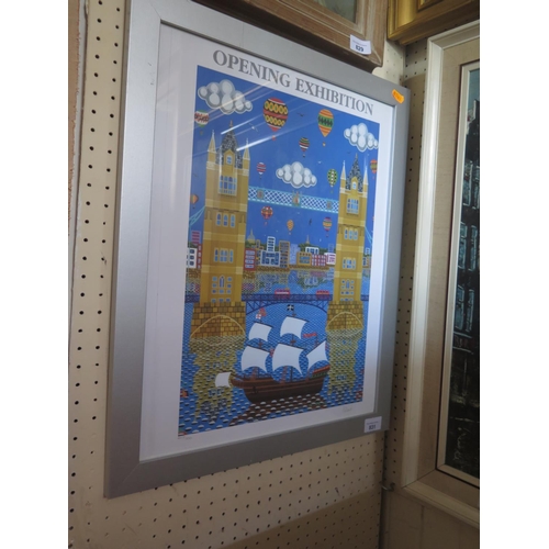 831 - Brian Pollard, limited edition signed print ‘The Mayflower at London Bridge’, 427/500, 49 x 38cm, 
F... 