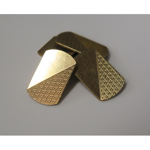 115 - A Pair of 9ct Yellow Gold Cufflinks, 7.3g