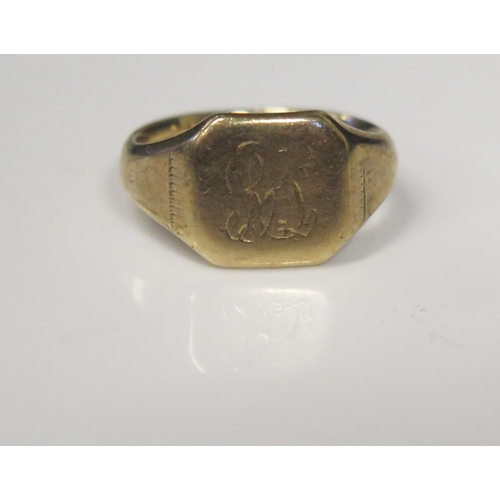 116 - A 9ct Chester Gold Signet Ring, size N.5, 6.9g