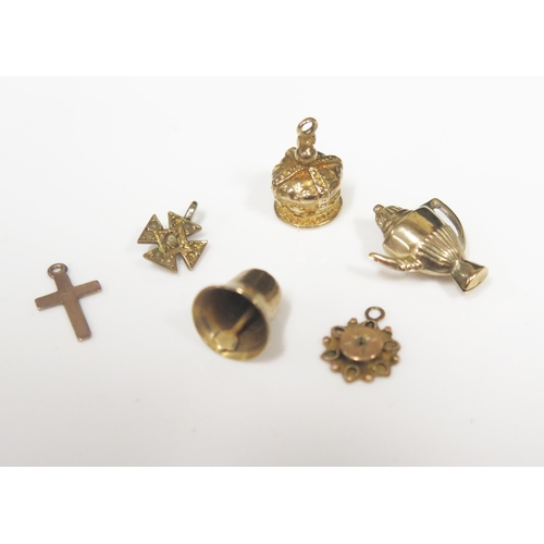 84 - Five 9ct Gold Charms, 4.2g