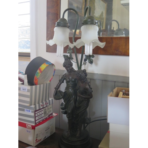 274 - A Bronzed Resin Figural Lamp A/F