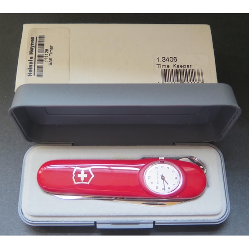 565 - A Victorinox Time Keeper with integral watch, boxed, 1.3406