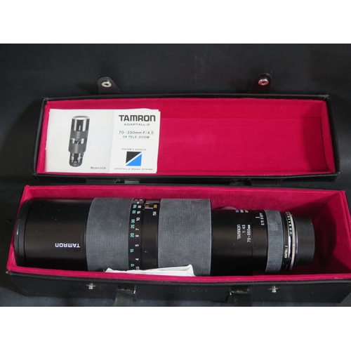 309a - Tamron 70-350mm F/4.5 Model 05A Lens: The 70-350 F/4.5 was expensive and was designed for specific a... 