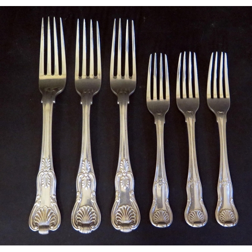 1259 - Six Various 19th Century Silver Forks, 472g