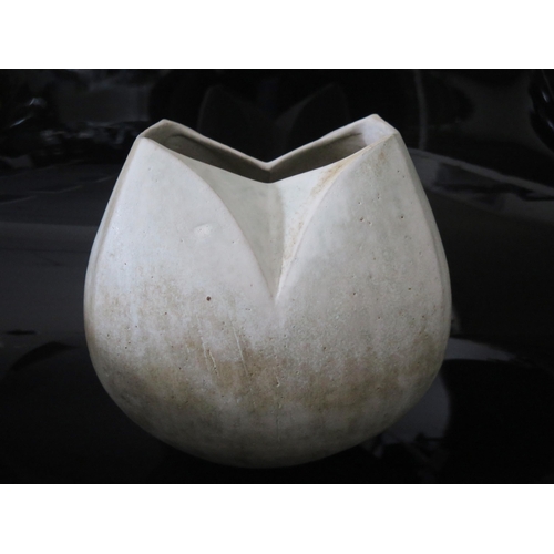 134 - A John Ward Studio Pottery Tulip Form Vase, impressed mark, 22.5cm tall