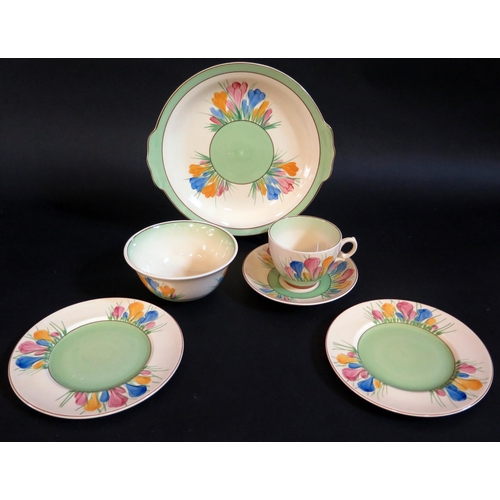 155 - A Selection of Clarice Cliff 'Spring' Pattern Teaware