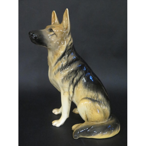 161 - A Beswick Sitting Alsatian Fireside Dog, 35cm